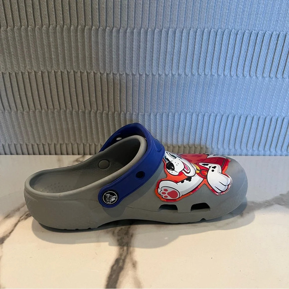Crocs Kids Size J1 Paw Patrol Shoes Slip On Clogs Chase Marshall Grey - Picture 7 of 8
